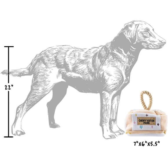 Chewy Vuitton trunk - plush hide & seek dog puzzle toy - Picture 3 of 8